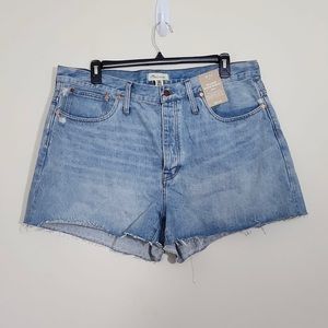 Madewell Curvy Relaxed Denim Shorts Denim Cut Off Size 33
